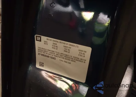 2011 Chevrolet Impala Lt z USA, uszkodzony, nr VIN 2G1WB5EK4B1100422